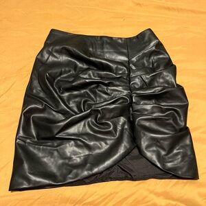 Faux leather skirt